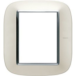 HB4826SAN Рамка Axolute Овал Серебро 3+3 модуля Bticino