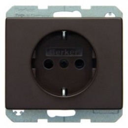 47350001 Штепсельная розетка SCHUKO цвет: коричневый, с блеском Arsys Berker