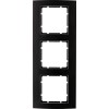 10133005 Рамка B.3 Черный / антрацитовый 3-постовая вертикальная Berker