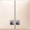 MTN413544 2 клавиши с окном подсв бежевый Merten
