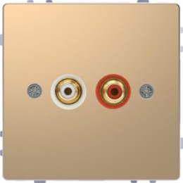 MTN4350-6051 D-life аудиорозетка с модул. тюльпан, шампань Merten