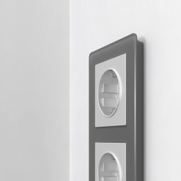 W0032704 Рамка на 3 поста Acrylic графит Werkel a059323