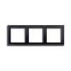 LS983SW Рамка LS 990 Черный 3-постовая Jung