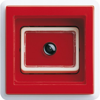028827 Накладка под съемное стекло с клавишей в сборе с одноместной рамкой Красный Gira