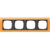 021487 Рамка Event Оранжевый / Черный 4-постовая Gira
