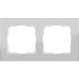 WL11-Frame-02 Рамка на 2 поста (алюминий) Aluminium Werkel a033740