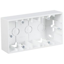 1590752-030 Монтажная коробка для накладного монтажа, 2 поста, белый Simon 15