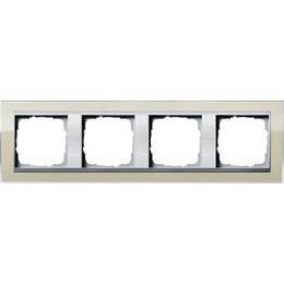 0214776 Рамка Event Clear Песочный / Алюминий  4-постовая Gira