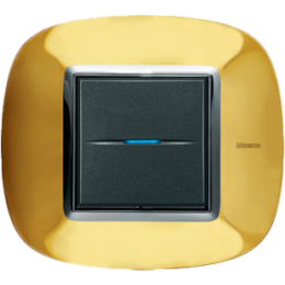 HB4802OR Рамка Axolute Овал Золото 2-модульная Bticino