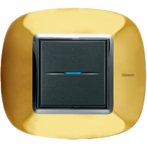 HB4802OR Рамка Axolute Овал Золото 2-модульная Bticino