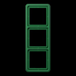 CD583WUGN Рамка CD Ударопрочная Зеленый 3-постовая Jung