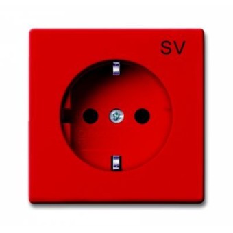 2011-0-6151 (20 EUC-12-92-5), Розетка SCHUKO 16А 250В, с маркировкой SV, серия Basic 55, цвет красный, ABB