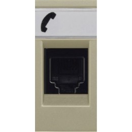 N2117.6 CV Розетка телекоммуникационная на 6 контактов, 1-модульная, тип RJ12, серия Zenit, цвет шампань, ABB