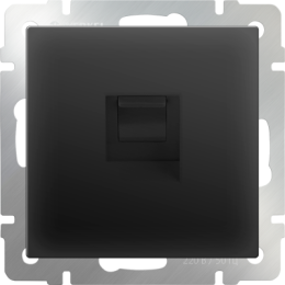 WL08-RJ-11 Телефонная розетка  RJ-11  (черный матовый) Antik Werkel a029855