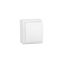 1594104-030 Выключатель одноклавишный с подсветкой, IP54, 10А 250В, винтовой зажим, S15 Aqua, белый Simon 15 Aqua