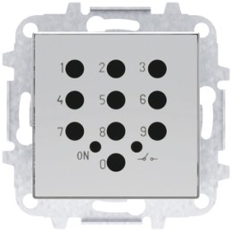 8553.5 PL Накладка для механизма электронного выключателя с кодовой клавиатурой 8153.5, серия SKY, цвет серебряный, ABB