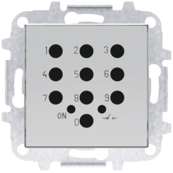 8553.5 PL Накладка для механизма электронного выключателя с кодовой клавиатурой 8153.5, серия SKY, цвет серебряный, ABB