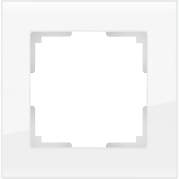 W0011101 Рамка на 1 пост (белый,стекло) Favorit Werkel a051192 a051192