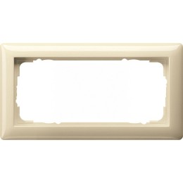 100201 Рамка без перегородки Standard 55 Кремовый глянец 2-постовая Gira