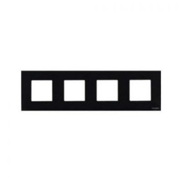 N2274 CN Рамка Zenit Черное стекло 4-постовая ABB