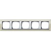 0215776 Рамка Event Clear Песочный / Алюминий  5-постовая Gira