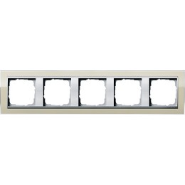 0215776 Рамка Event Clear Песочный / Алюминий  5-постовая Gira