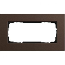 1002223 Рамка без перегородки Esprit Linoleum-Multiplex Темно-коричневый 2-постовая Gira 1002223 Рамка без перегородки Esprit Linoleum-Multiplex Темно-коричневый 2-постовая Gira