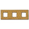 FD01323DGOB Рамка Vintage Tapestry Decorbrass / Золото 3-постовая Fede