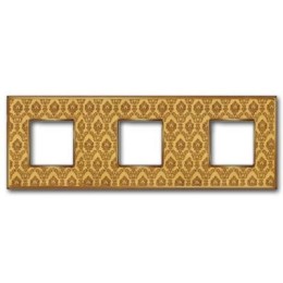 FD01323DGOB Рамка Vintage Tapestry Decorbrass / Золото 3-постовая Fede