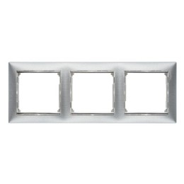 770333 Рамка Valena Алюминий матовый 3-постовая Legrand