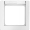 10116019 Рамка с полем для надписей Q.1 Полярная белизна с эффектом бархата 1-постовая Berker