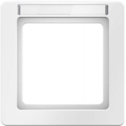 10116019 Рамка с полем для надписей Q.1 Полярная белизна с эффектом бархата 1-постовая Berker
