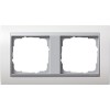 0212806 Рамка Event Белый / Алюминий 2-постовая Gira