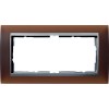 100259 Рамка без перегородки Event Темно-коричневый / Алюминий 2-постовая Gira