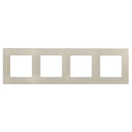 672514 Рамка Etika Слоновая кость 4-постовая Legrand