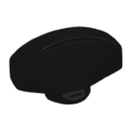 FD02315BK Поворотная ручка типа "овал ", цвет black FEDE