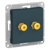 ATN000887 Atlasdesign Аудиорозетка двойная, Изумруд Schneider Electric