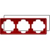 025343 Рамка с уплотнительной вставкой S-color Красный 3-постовая Gira