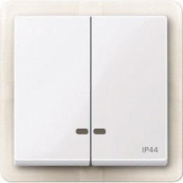 MTN3424-0325 Две клавиши с окош.для свет.инд.IP 44 акт-б Merten