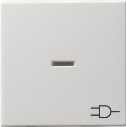020927 Клавиша с подсветкой и символом "розетка" Белый Gira