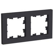 ATN001002 Рамка AtlasDesign Карбон 2-постовая Schneider Electric ATN001002 Рамка AtlasDesign Карбон 2-постовая Schneider Electric