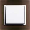 0211331 Рамка Event Темно-коричневый / Белый 1-постовая Gira