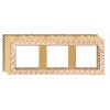 FD01523OP Рамка для накладного монтажа San Sebastian GOLD WHITE PATINA 3-постовая Fede
