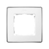 8201610-244 Рамка декоративная, 1 пост, Select, Simon 82 Detail, белый-хром