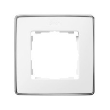 8201610-244 Рамка декоративная, 1 пост, Select, Simon 82 Detail, белый-хром 8201610-244 Рамка декоративная, 1 пост, Select, Simon 82 Detail, белый-хром