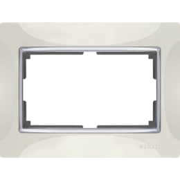WL03-Frame-01-DBL-ivory Рамка для двойной розетки (слоновая кость) Snabb Werkel a033482