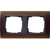 021213 Рамка Event Темно-коричневый / Черный 2-постовая Gira
