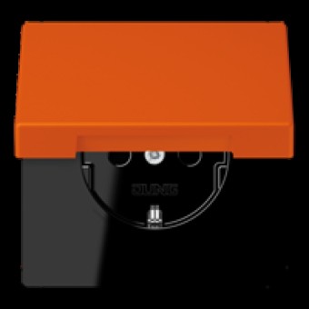LC1520KIKL4320S Les Couleurs® Le Corbusier SCHUKO®-розетка с откидной крышкой и со встроенной повышенной защитой от прикосновения orange vif Jung