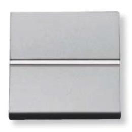 N2210 PL Механизм 1-клавишного проходного переключателя с клавишей, 2-модульный, серия Zenit, цвет серебристый, ABB