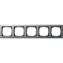021521 Рамка E22 Сталь Edelstahl 21 5-постовая Gira